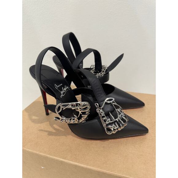 CHRISTIAN LOUBOUTIN 37 Giddylina 100 buckle-embellished leather pumps$1,495 - Picture 9 of 9